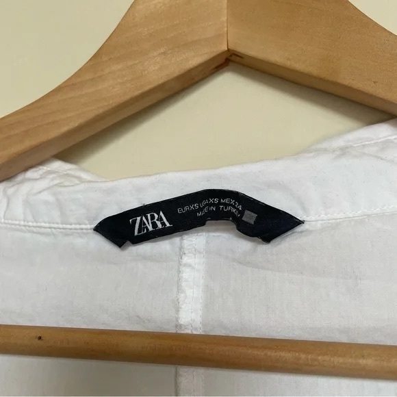 Zara Poplin Shirt With Front Knot - Picture 4 of 11